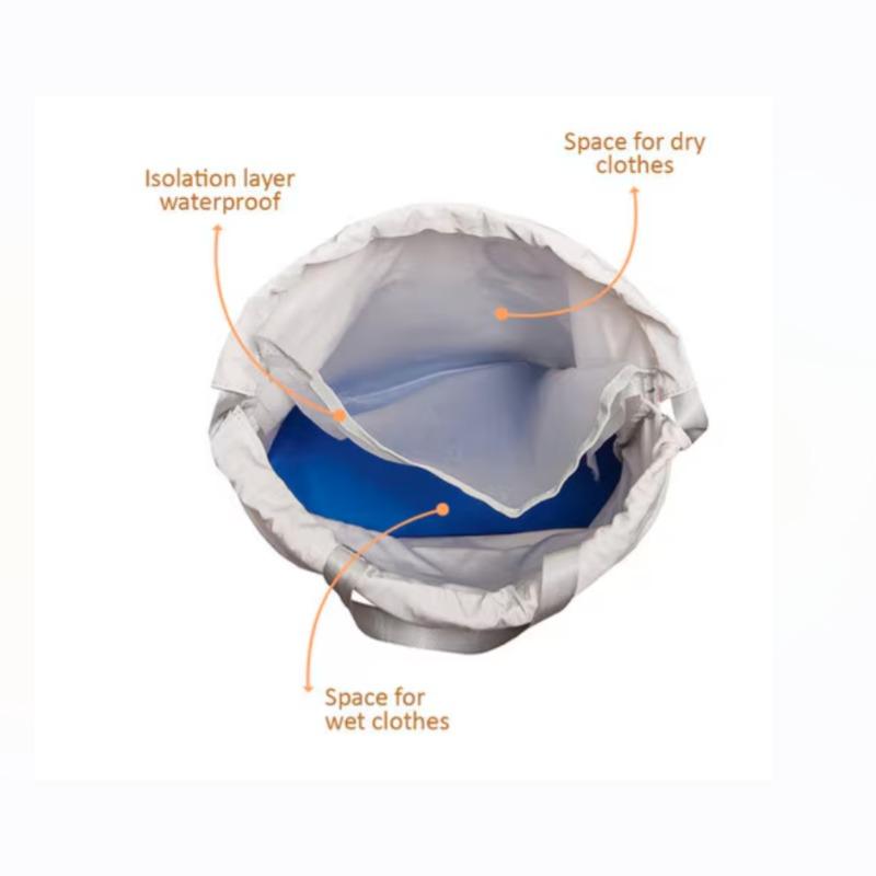 Sunveno Sling 3D School Swimming Bag With Shoe Compartment - Blue