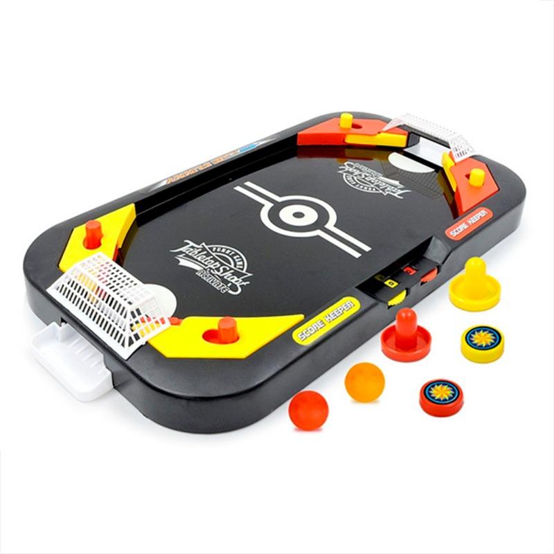 طاولة لعب آيس هوكي - أسود 2 في 1