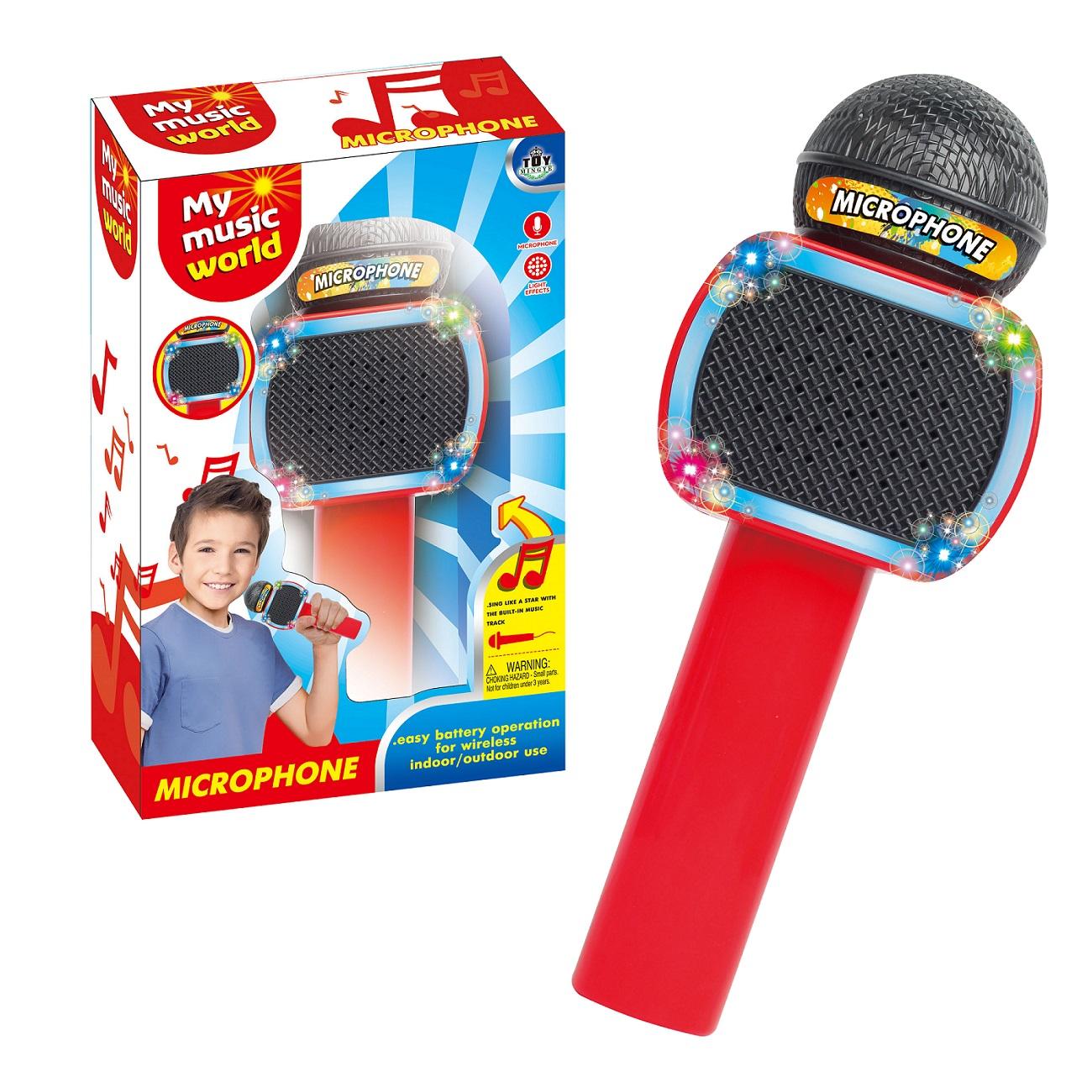 ميكروفون لاسلكي كاريوكي مع موسيقى - لون أحمر