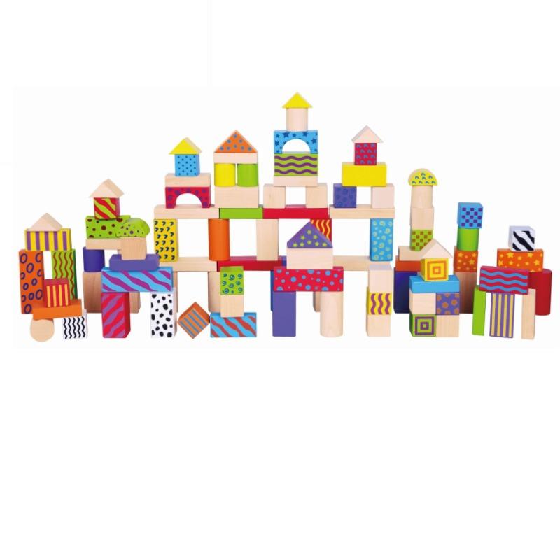 VIGA Wooden Blocks - 100 Pcs