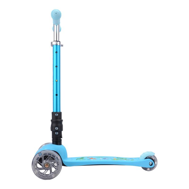 بولد كيوب - سكوتر ثلاثي العجلات قابل للطي على شكل ديناصور (أزرق)