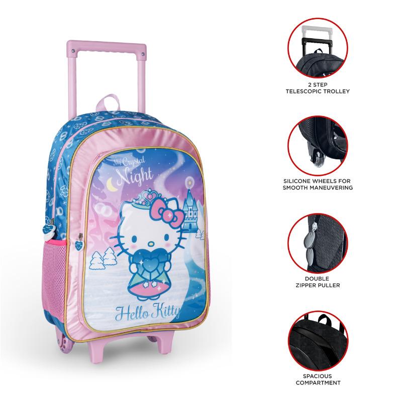 Hello Kitty 5 in 1 Trolley School Bag Set - My Crystal Night