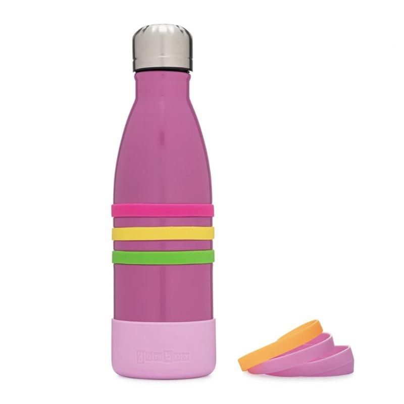 مطارة المشروبات مع غطاء ستانليس ستيل - وردي