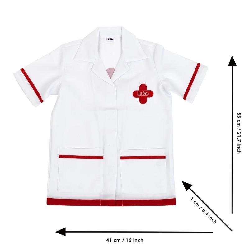 Klein Doctor Costume White And Red Set - 6 Pcs