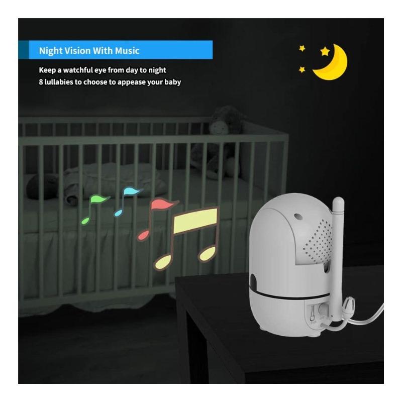 هلو بيبي - جهاز مراقبة الطفل فيديو بشاشة LCD 5 إنش