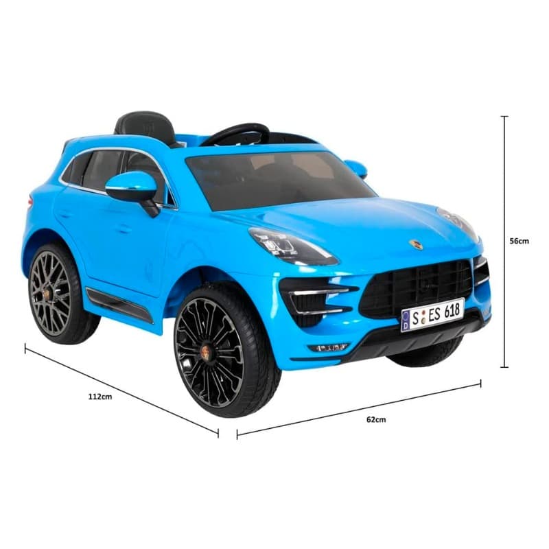 Rollplay Porsche Macan Turbo SUV Premium Electric Vehicle 12 V - Blue