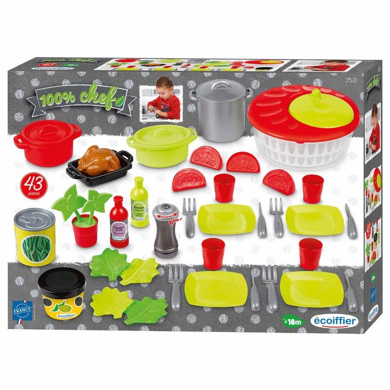 Ecoiffier Chef Kitchen Playset 43 Pcs