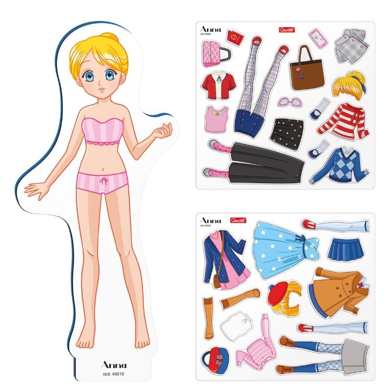 Quercetti Anna's Fashion Magnetic Puzzle Set - 29 Pieces