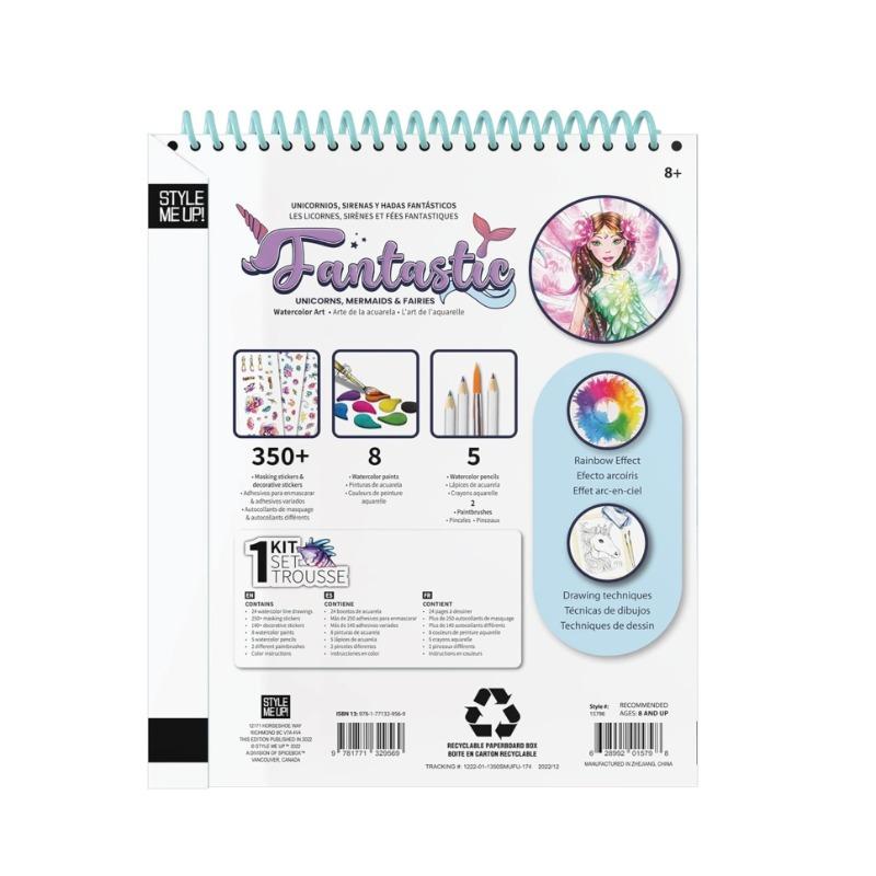 Spice Box Fantastic Unicorn and Fairies Water Color Painting Kit