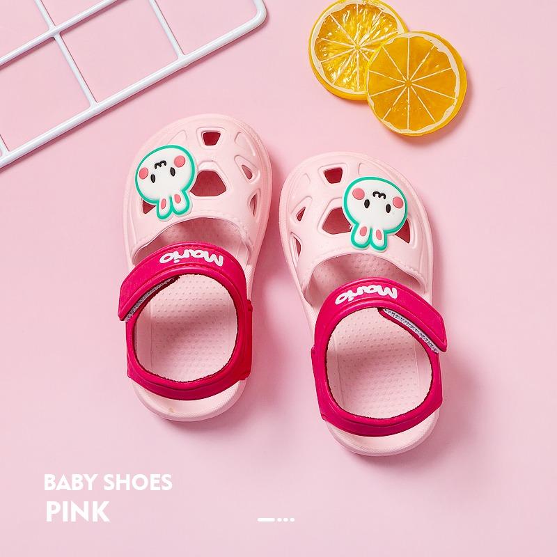 Cheerful Mario Drop Plastic Sandals Pink Bunny