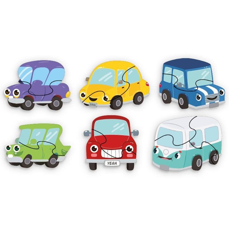Little Story Vehicles 6 in 1 Matching Educational Puzzle