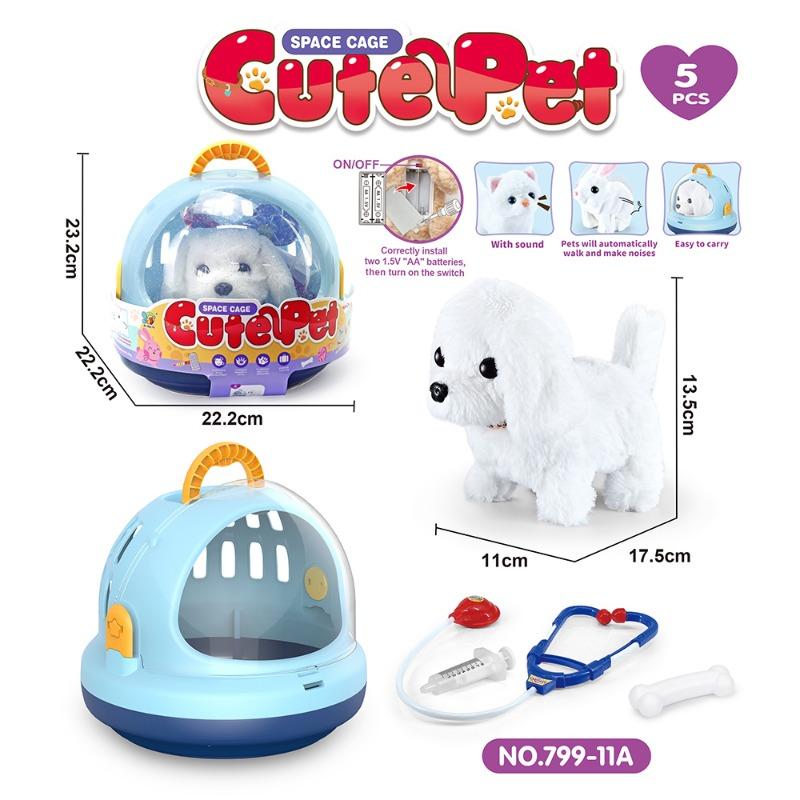 Cute Pet Dog White Space Cage