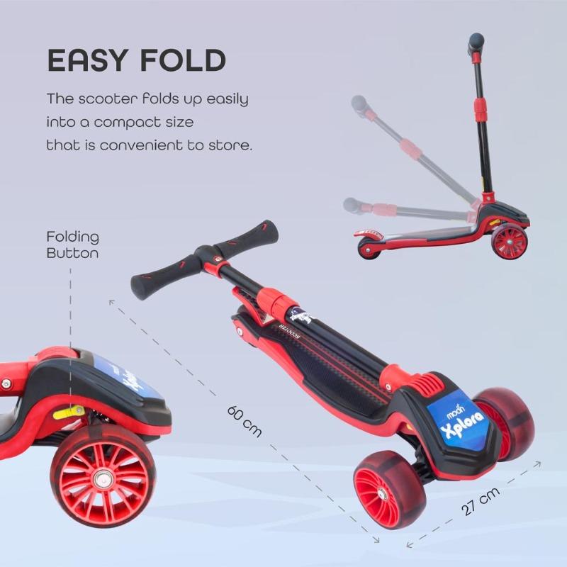Moon Xplora Foldable Scooter - Red
