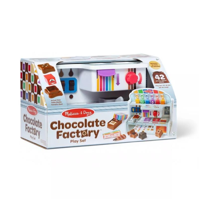 Melissa & Doug Wooden Chocolate Factory Pretend Play Set
