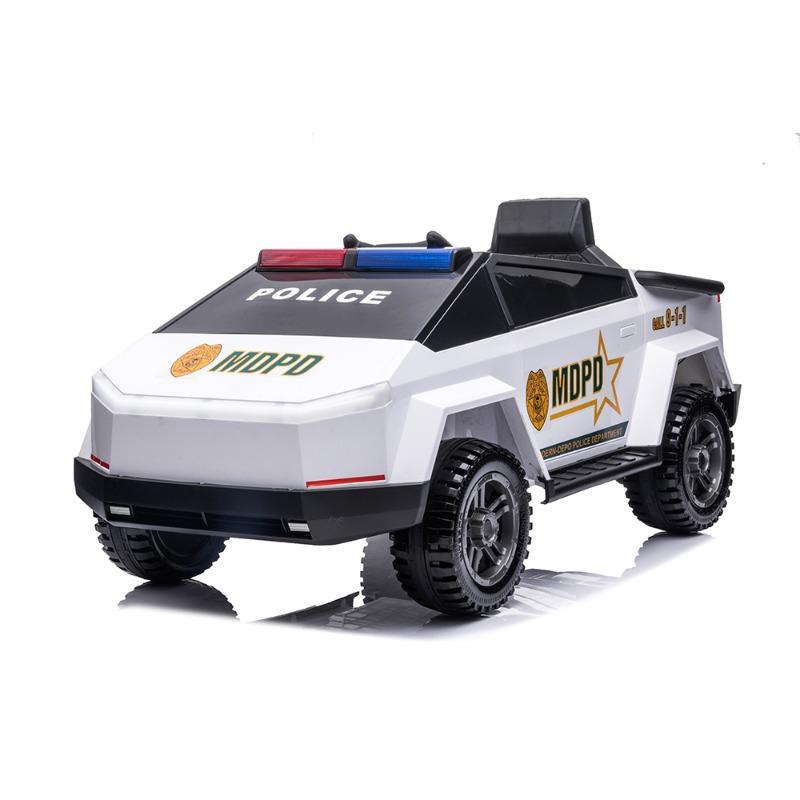 SJ Electric Tesla Cybertruck Ride-ons Police Car 12V - White