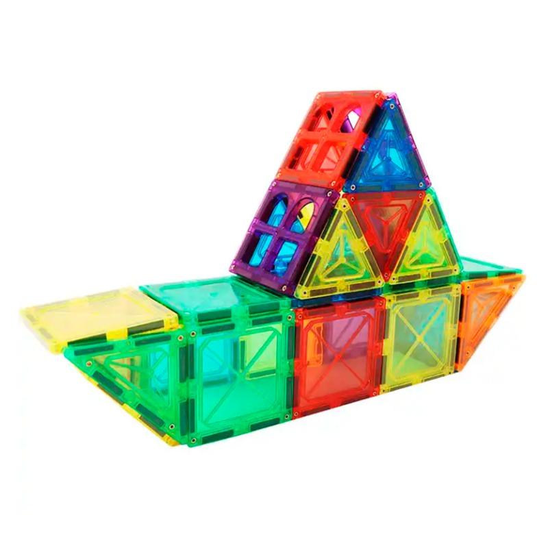 Wellooplay 3D Magnetic Tiles Building Blocks - 100 Pcs