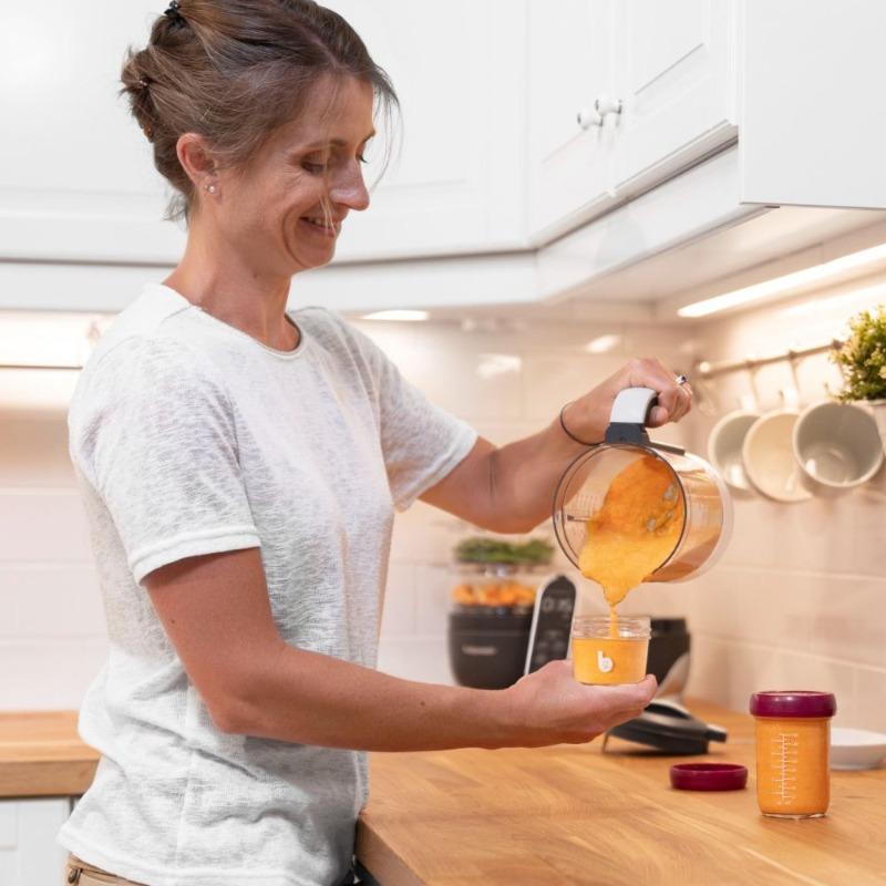 BABYMOOV Glass Baby Bowls Airtight Food Storage