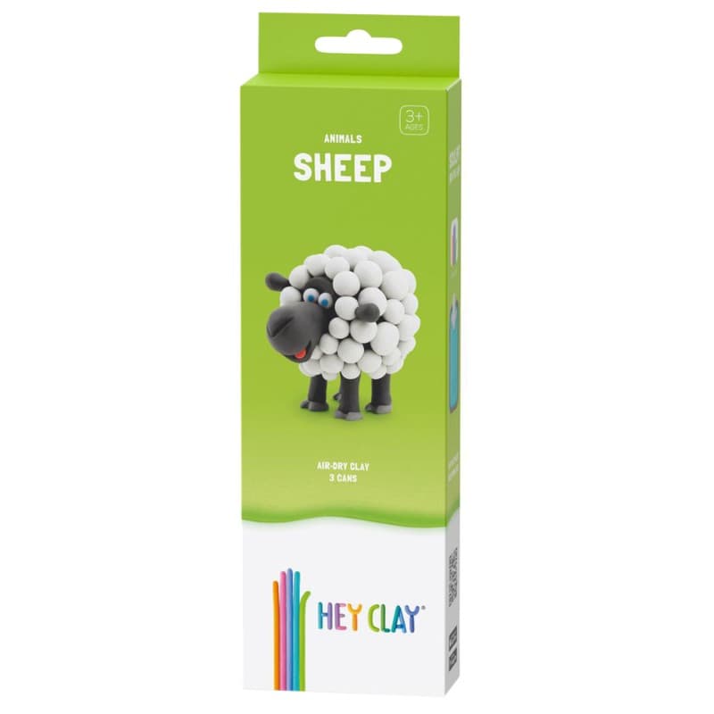 Hey Clay DIY Sheep Plastic Modelling Air Dry Clay Kit - 3pcs