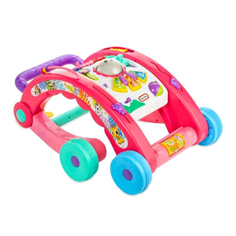 ليتل تايكس - مشاية وطاولة الانشطة بأضواء - لون وردي