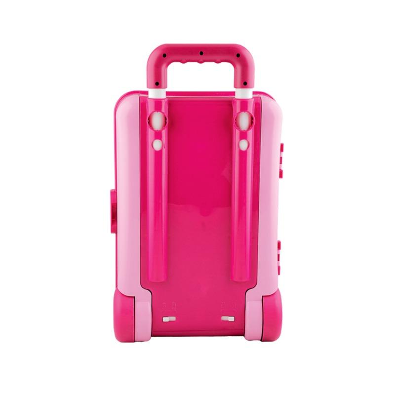 مجموعة أدوات مطبخ ترولي واقعية للعب الأدوار مع ملحقات ممتعة باللون الوردي