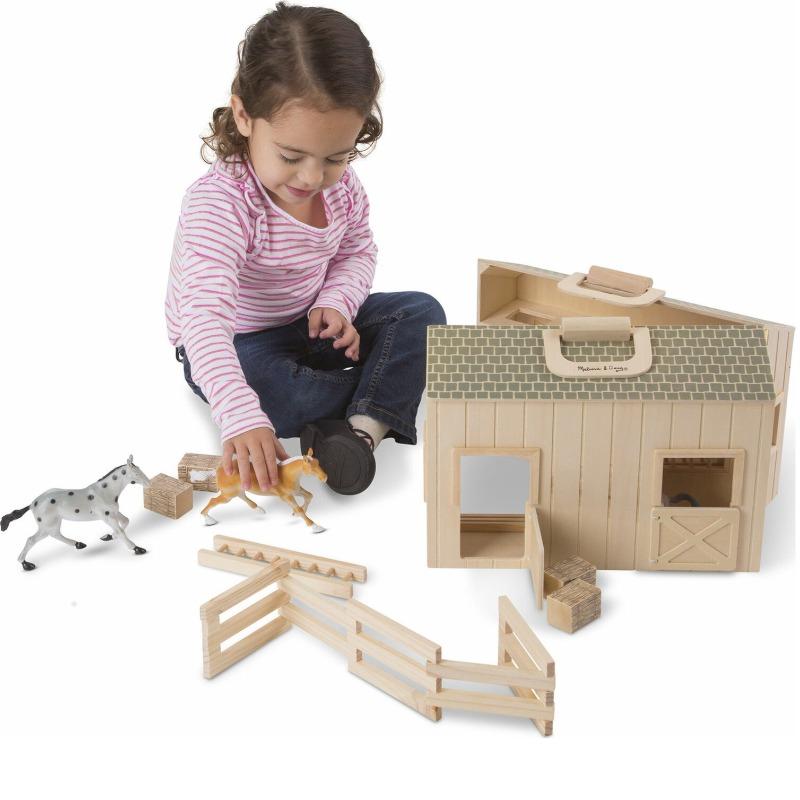 ميليسا آند دوج - مجموعة لعب أسطبل الخيول القابل للطي