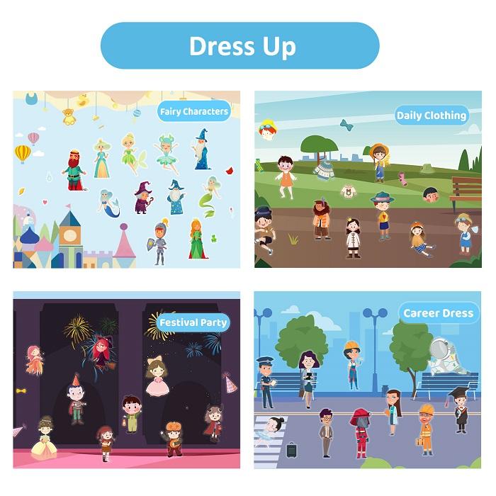 Dress Up Doll Stickers Set