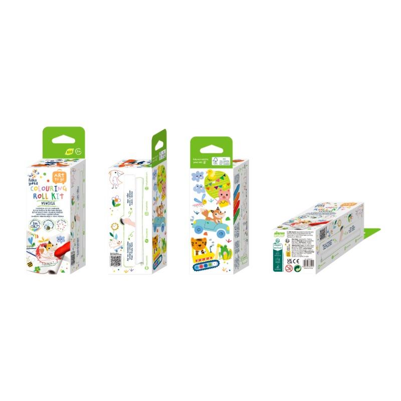 Mini Coloring Roll Kit Vehicles - 2M Dot-to-Dot Activity Set