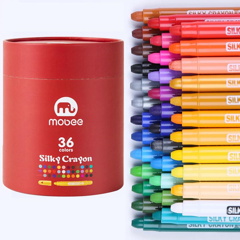 Mobee Washable Silky Crayons - 36 Colours