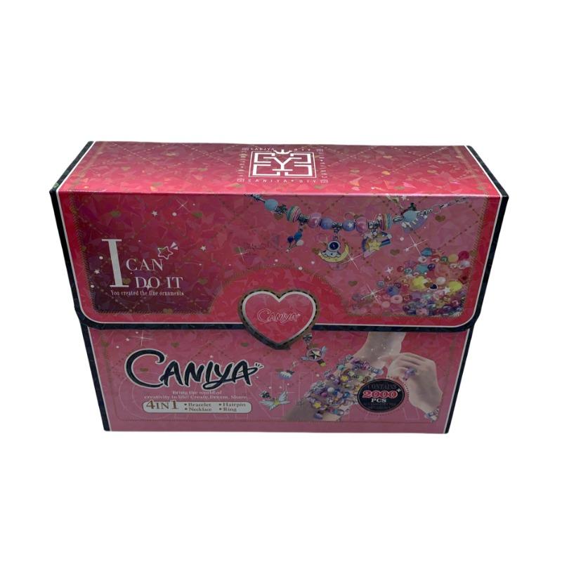 CANIYA 4 in 1 DIY Beads Jewelry Making Kit with Book Shaped Case