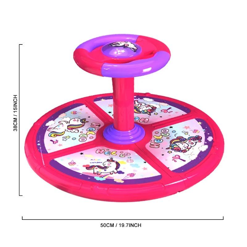 Unicorn Sit and Spin Toy With Led And Music - Pink