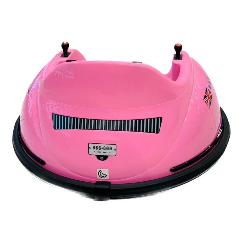 هابي بيبي - سيارة ركوب ممتصة للصدمات باللون الوردي مع جهاز تحكم عن بعد