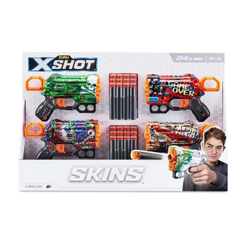 X-Shot Skins Menace 4 pcs Combo Pack