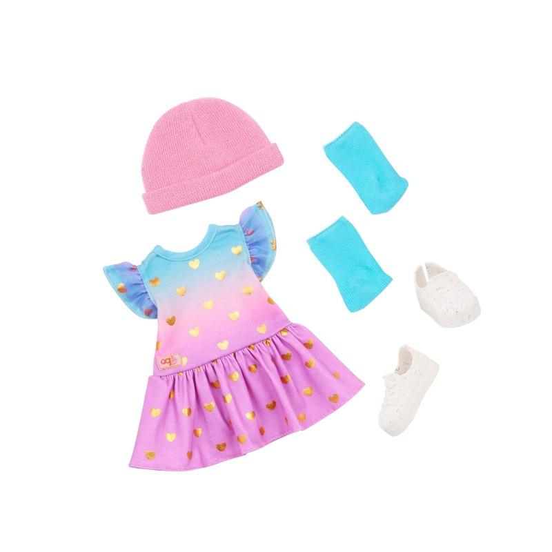 Our Generation Clothes Heart Print Dress Lovely Hearts Doll Outfit
