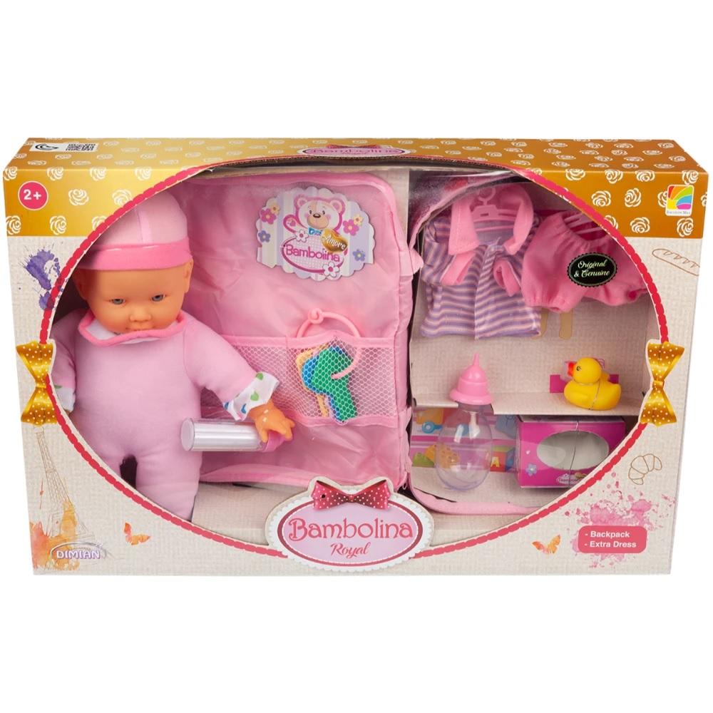 بامبولينا رويال - دمية بيبي مع مجموعة حقيبة الظهر والأكسسوارات 30 سم