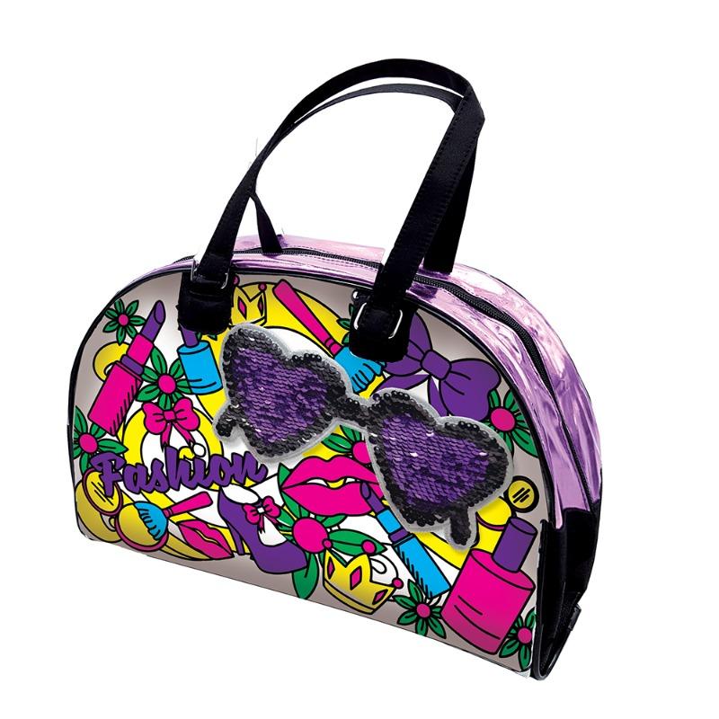 فاشن تايم - مجموعة تلوين حقيبة اليد بترتر ذو وجهين