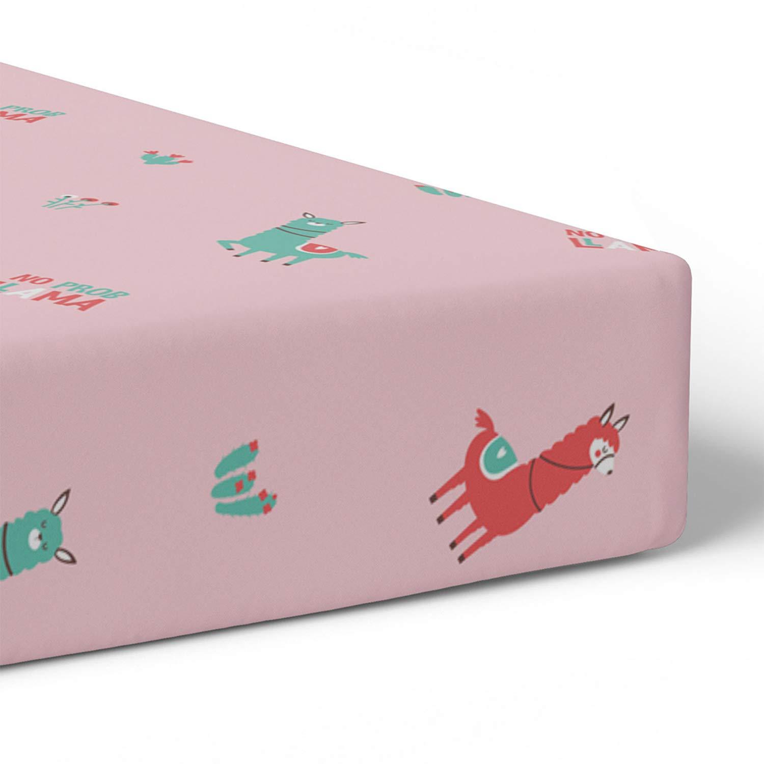 رابيتات - شرشف سرير أطفال قطن عضوي بتصميم اللاما