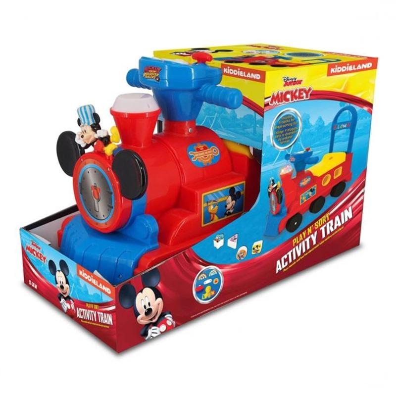 kiddieland Disney Ride-on Mickey Mouse Train with Sounds and Lights
