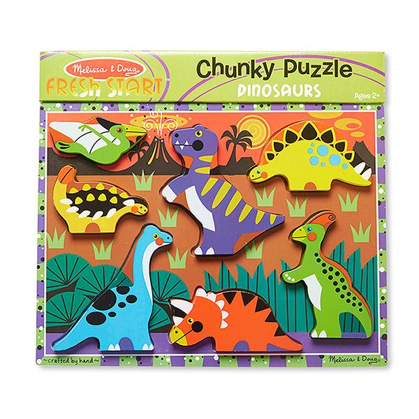 Melissa And Doug Dinosaurs Chunky Puzzle - 7 Pieces