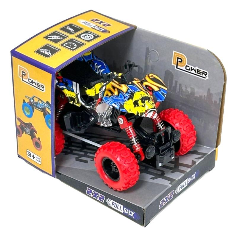 D-Power Pullback Stunt Doodle Motorcycle - Yellow