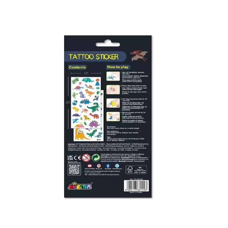 Avenir Tattoo Sticker-Dino