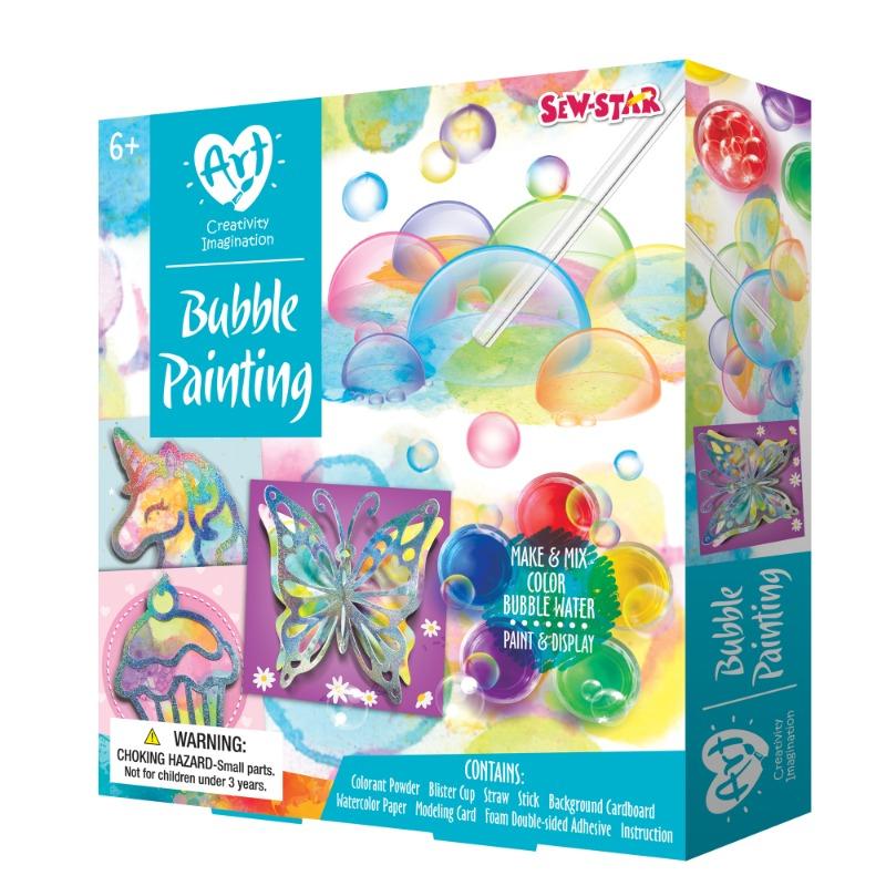 Sew Star Bubble Painting