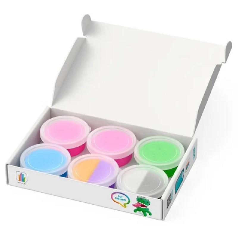 Hey Clay DIY Aliens Plastic Modelling Air Dry Clay Kit - 6pcs