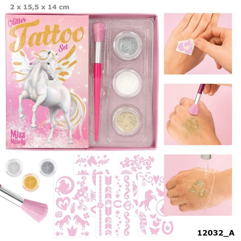 Top Model Miss Melody Glitter Tattoo Set