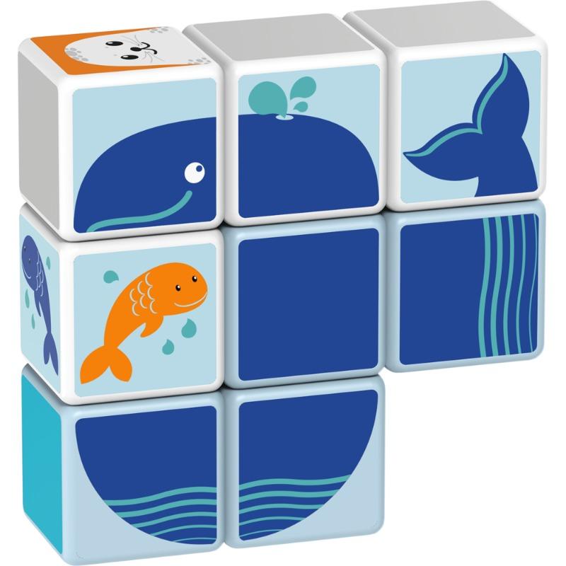 جيوماج ماجيكيوب – حيوانات القطب البحري المطبوعة + بطاقات 10 قطع