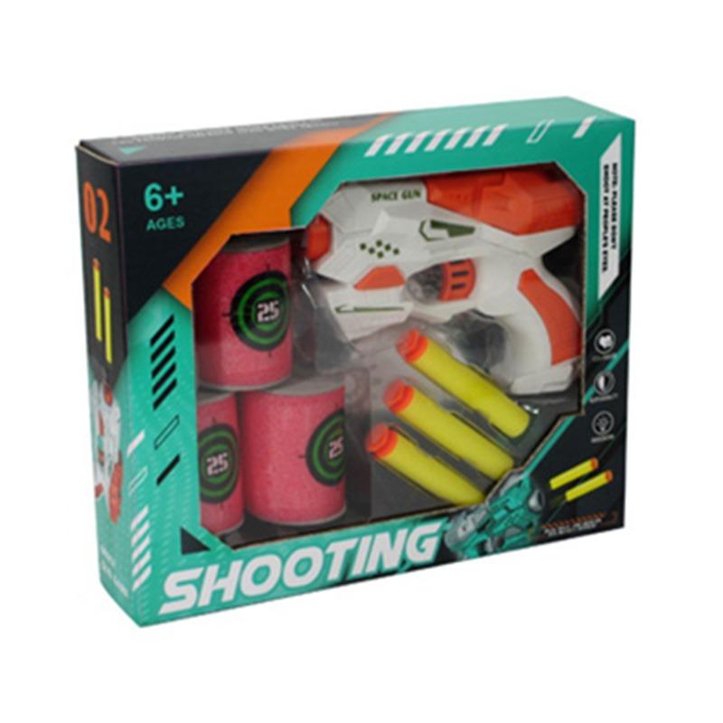 Shooting Bullet Gun Set - White/Orange