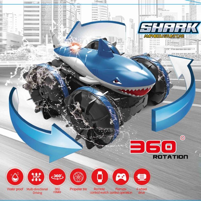 Gearbox Shark Amphibious Stunt Car Radio Controlled Toy