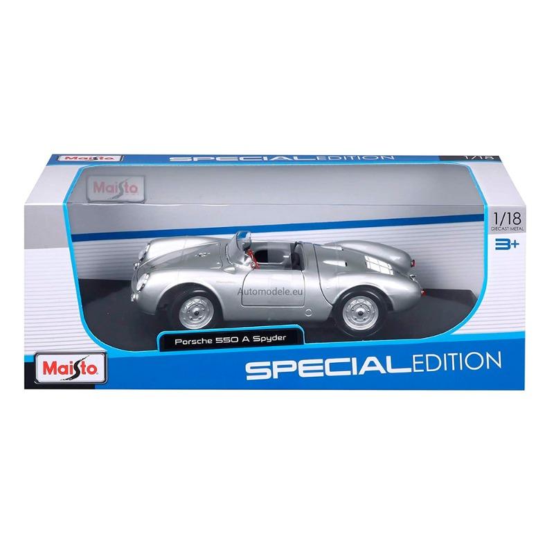 مايستو - سيارة بورش سبايدر 1:18 - لون فضي