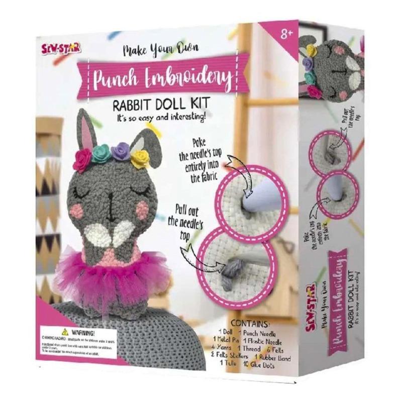 Sew Star Punch Embroidery Rabbit Kit