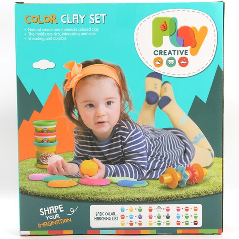 بلاي كريتيف - مجموعة تشكيل الصلصال الملون 15 قطعة