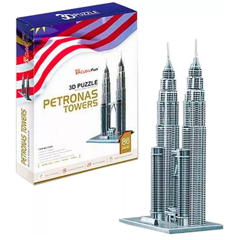 Cubic Fun Malaysia Petronas Twin Towers 3D Puzzle